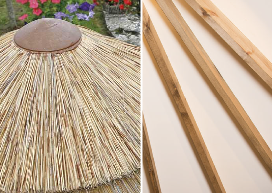 Combination Thatch with Teknos Hi-Lite finish Combination Thatch with Teknos Hi-Lite finish