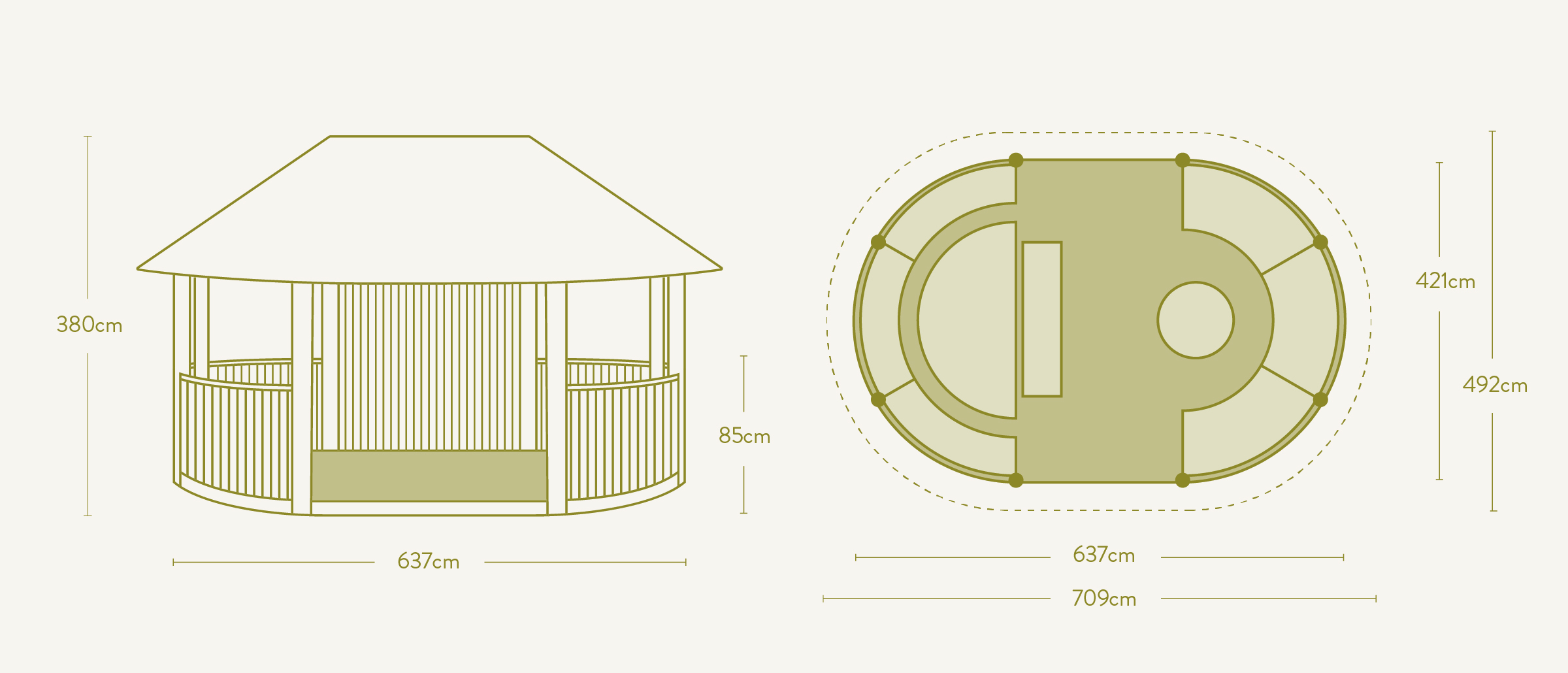 Oval Cape floorplan