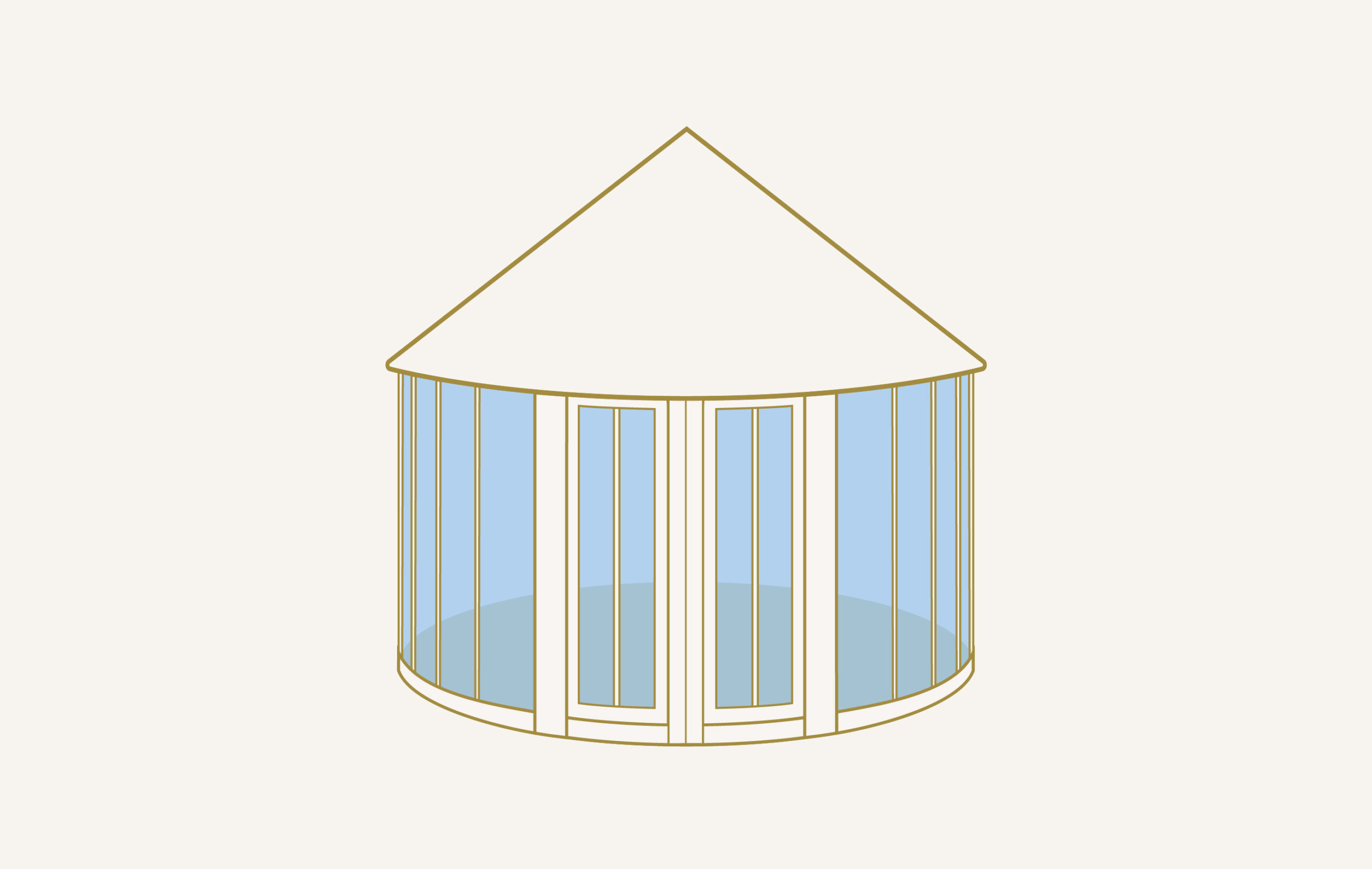 Breeze House Glazed Doors Illustration