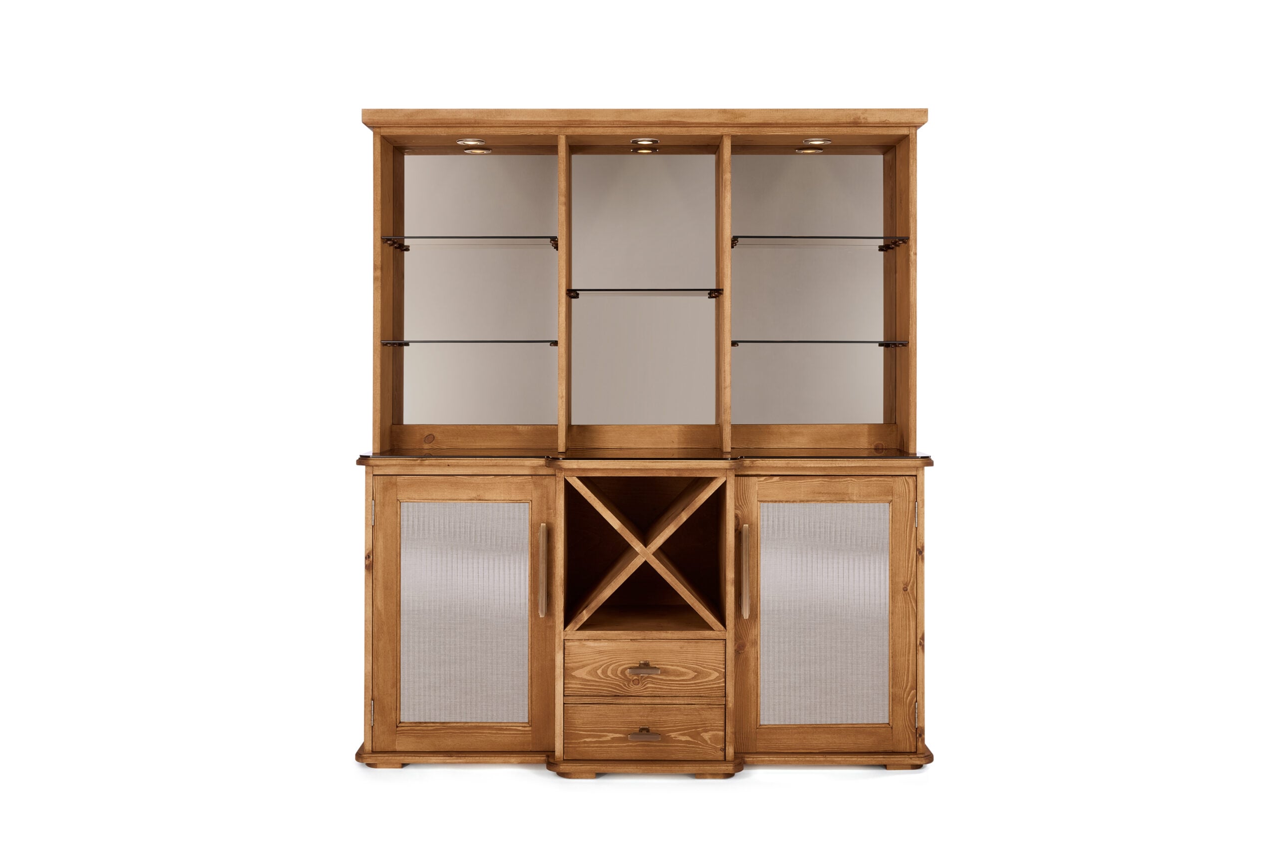 2 door wine rack cabinet glazed doors WITH BAR SECTION