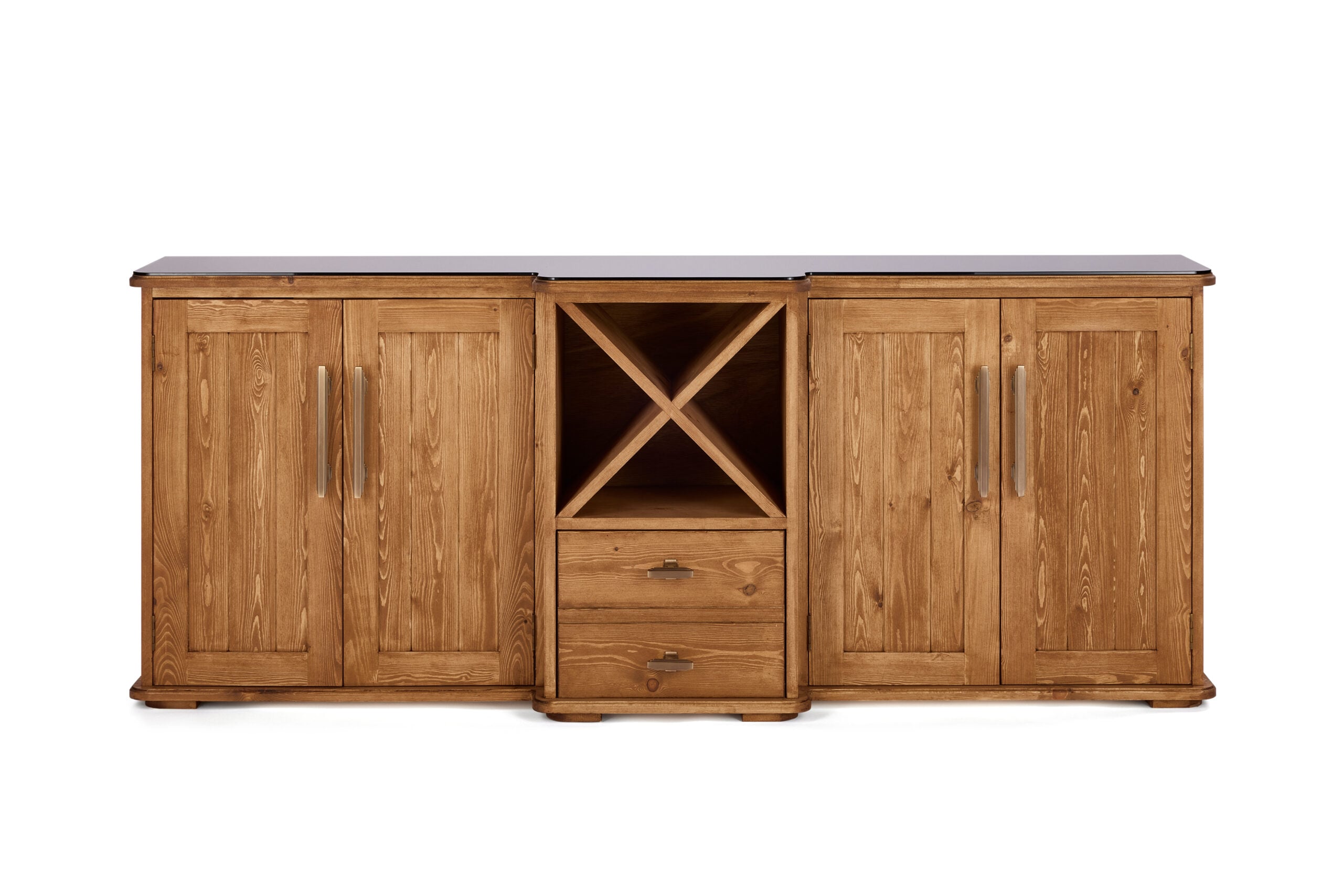 4 door wine rack cabinet TG doors 1