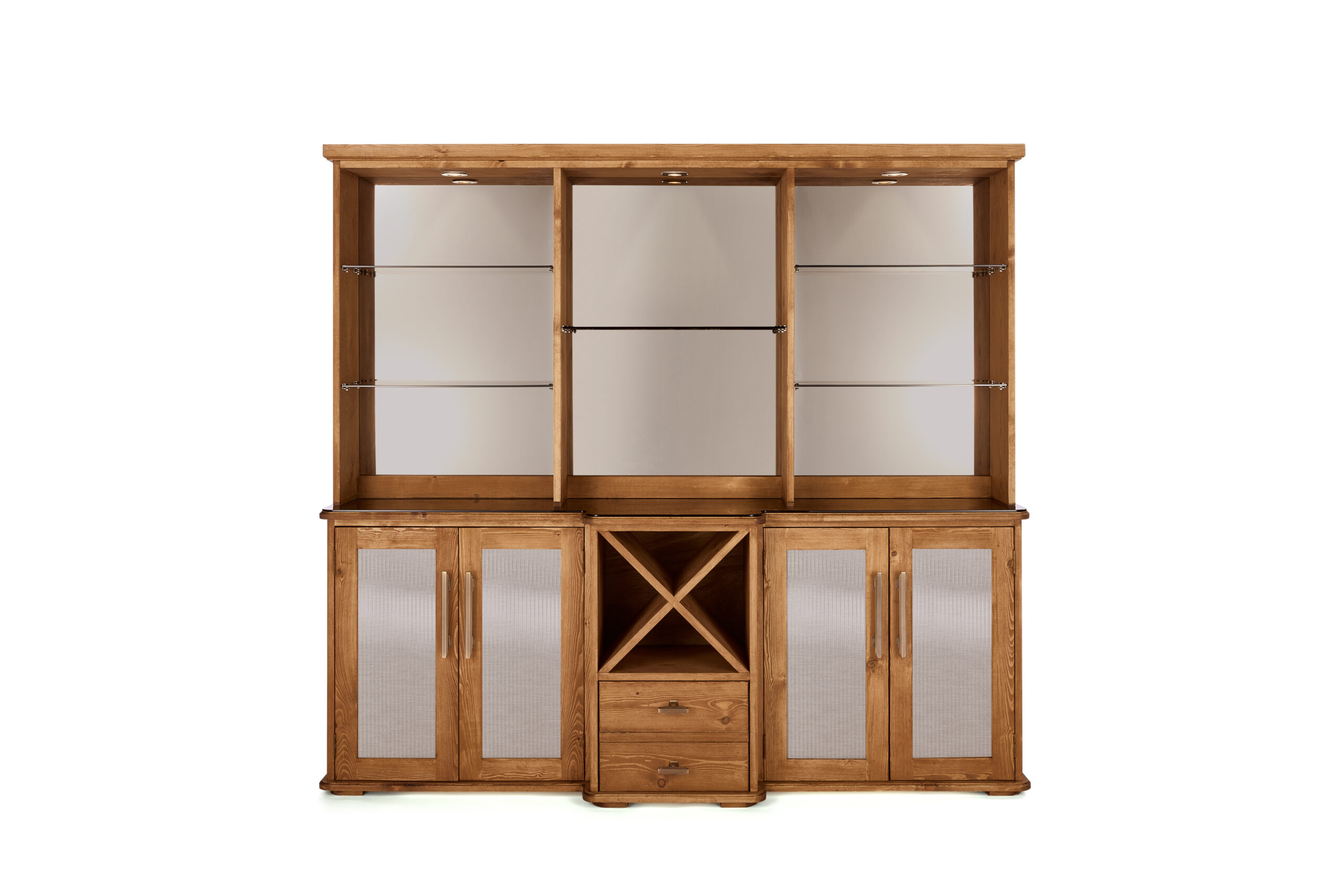 4 door wine rack cabinet glazed doors WITH BAR SECTION